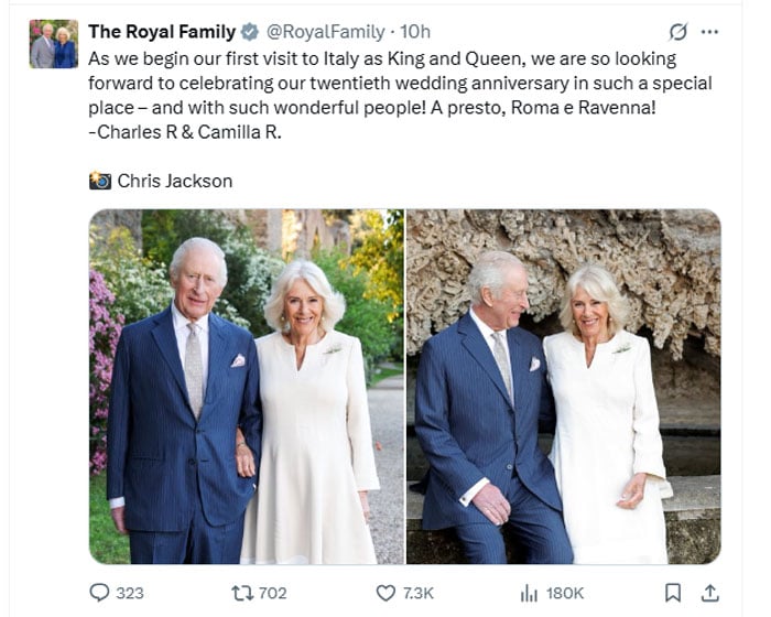 Buckingham Palace releases King Charles, Queen Camillas new portraits to mark 20th wedding anniversary