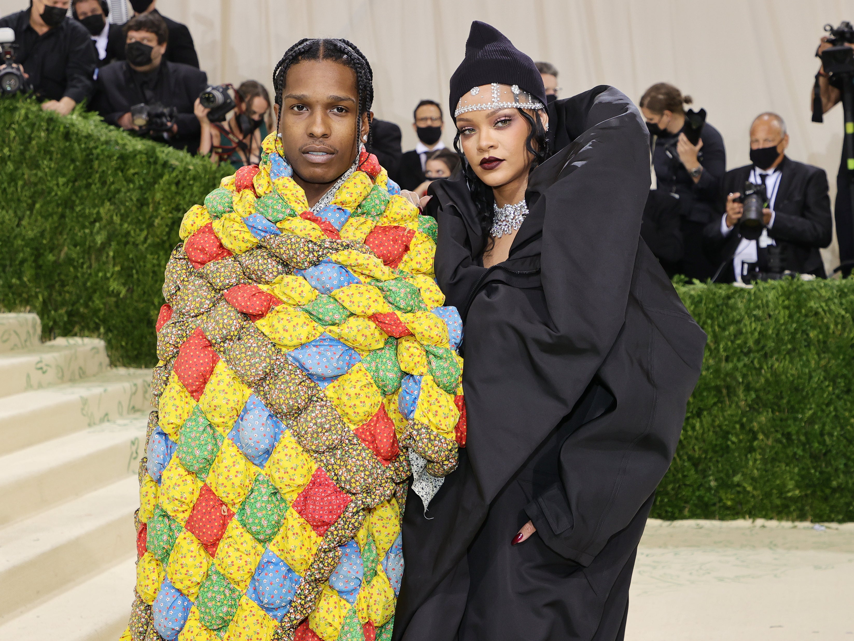 Rihanna and A$AP Rocky arrived late to the Met Gala in 2021
